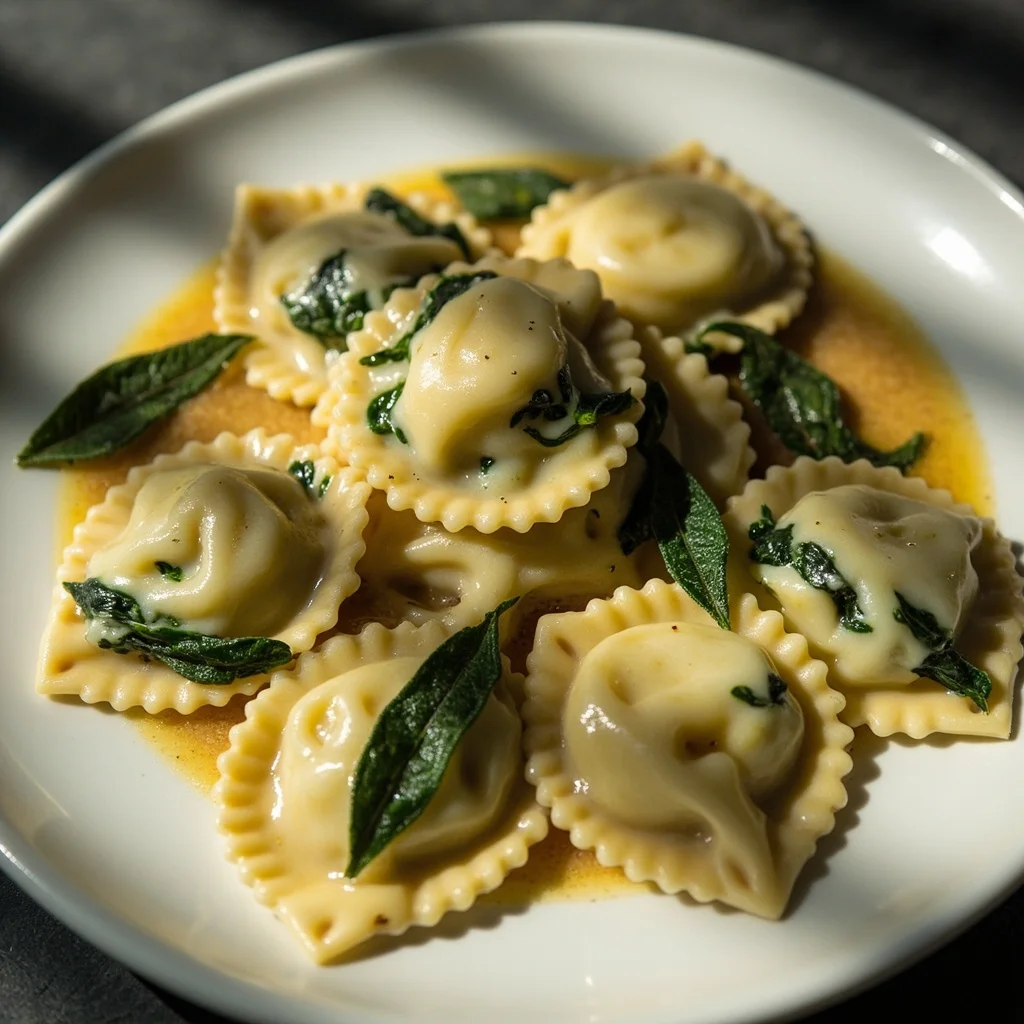 Ravioli mit Ricotta & Spinat